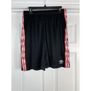 Umbro Athletic Shorts Black Drawstring Soccer Diamond, Tape Logo XL